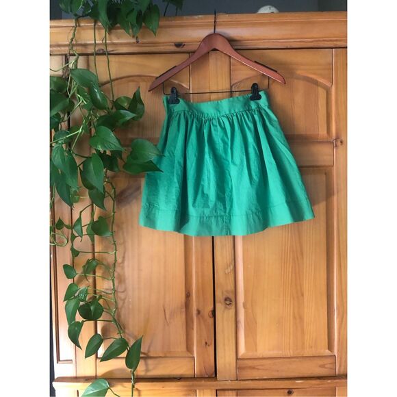 “Banana Republic Green A-Line Skirt Women’s Size 4P Petite Cotton Blend Pockets” - Picture 3 of 11